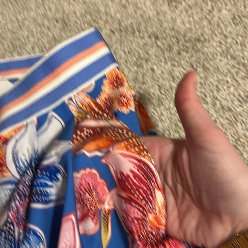 Johnny Was EUC Floral Blue Skort. Adorable and functional. Great pockets!! - Picture 7 of 7